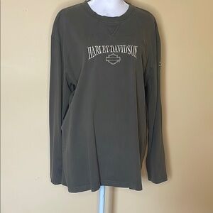 Harley-Davidson Men's Green Long Sleeve Shirt